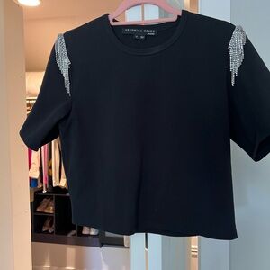 Veronica Beard Cropped tee size xs, barely worn. Like new